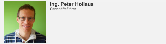Ing. Peter Hollaus Geschftsfhrer
